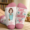 Chaussettes Personnalisées - Cadeau pour les Passionnés de Crochet – Chut, Je Crochète