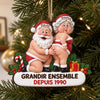 Ornement En Bois Personnalisé - Cadeau Noël Pour Mari Et Femme, Couple - Grandir Ensemble