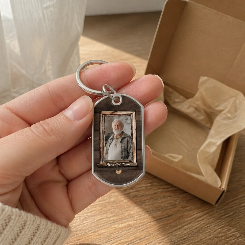 Porte-Clés avec Photo Personnalisé – Cadeau de Commémoration - Pour Toujours Dans Mon Cœur