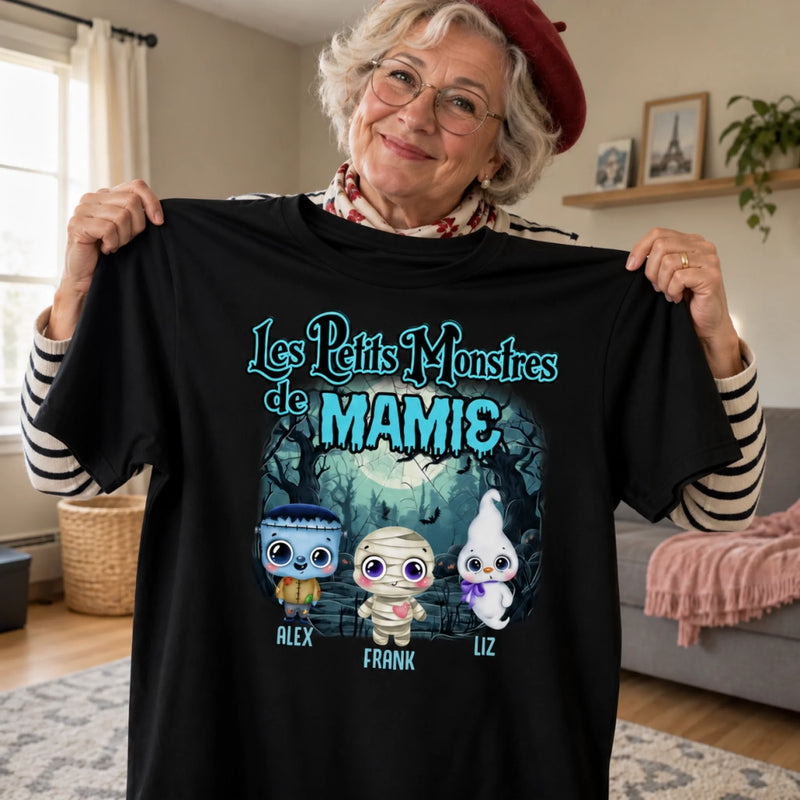 T-shirt Unisexe, Hoodie Personnalisé – Cadeau Pour Maman, Mamie – Les Petits Monstres