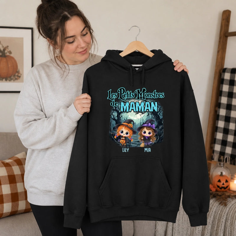 T-shirt Unisexe, Hoodie Personnalisé – Cadeau Pour Maman, Mamie – Les Petits Monstres