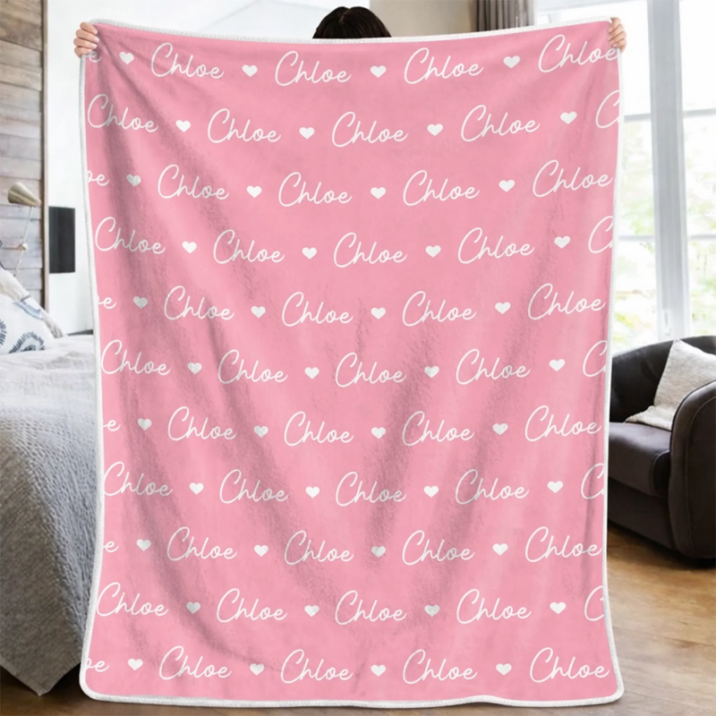 Couverture Personnalisé – Cadeau pour Enfant – Enveloppé de beaucoup d'amour