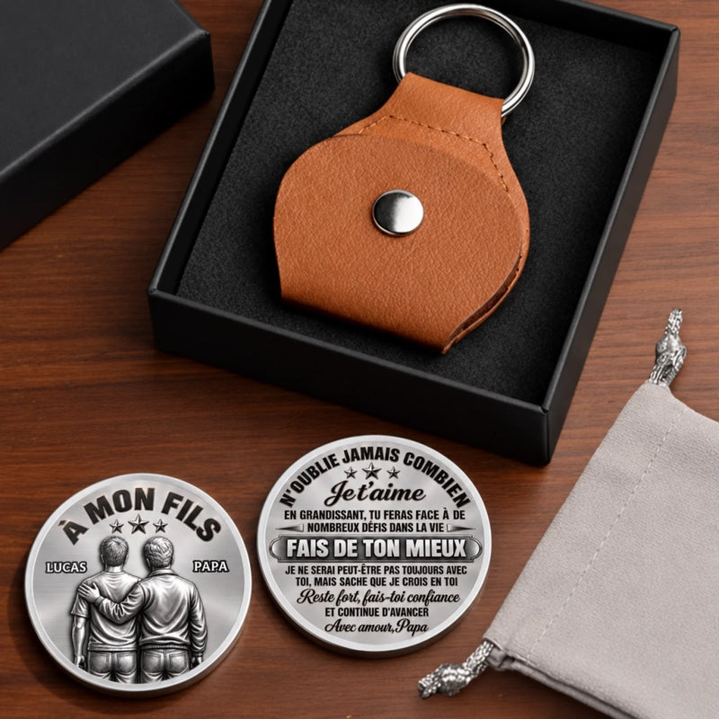 Porte-Bonheur De Poche Personnalisé – Cadeaux Pour Fils – Toujours Près De Toi