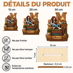 Plaque en Bois 2 Couches Personnalisé avec Support – Cadeau Pour Amoureux Des Livres, Rats De Bibliothèque Et Lecteurs – Joyeuse Journée du Livre