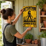 Panneau Métallique Personnalisé – Cadeau Pour Les Jardiniers – Jardinière en folie