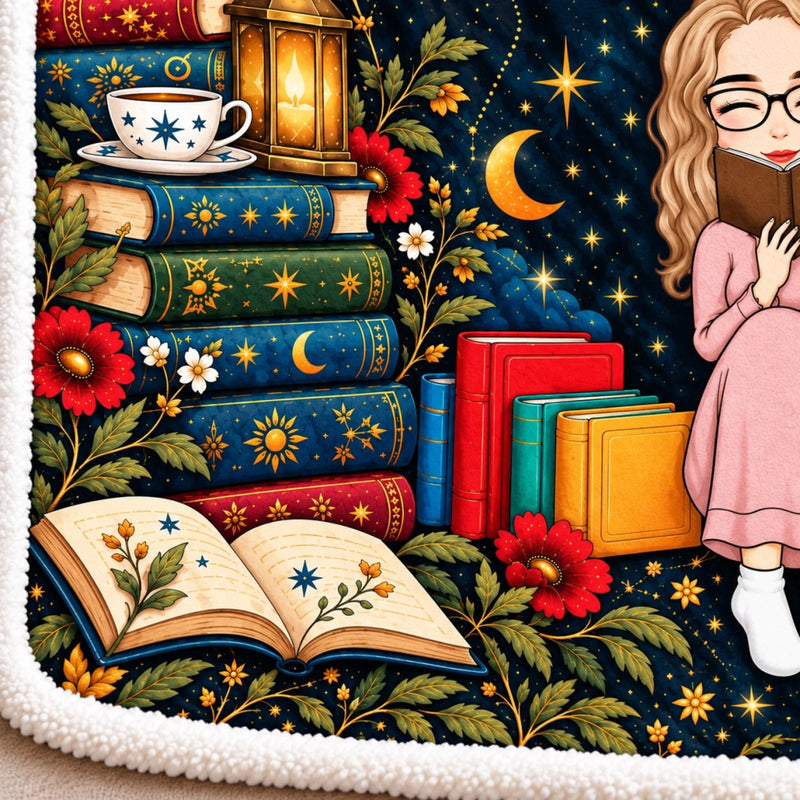 Couverture Cocooning, Hoodie Plaid Personnalisé – Cadeau Pour Amoureux Des Livres – Mon petit coin charmant