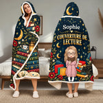 Couverture Cocooning, Hoodie Plaid Personnalisé – Cadeau Pour Amoureux Des Livres – Mon petit coin charmant
