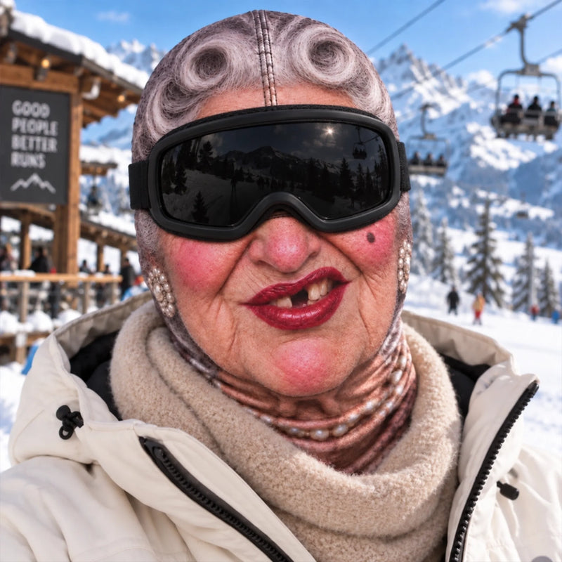 Couvre-Visage Personnalisé Et Amusant – Cadeau Pour Les Amateurs De Randonnée, De Trekking Et De Ski – Né Pour Les Pistes