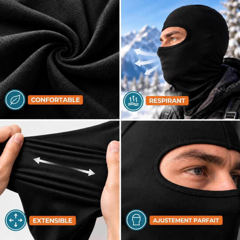 Couvre-Visage Personnalisé Et Amusant – Cadeau Pour Les Amateurs De Randonnée, De Trekking Et De Ski – La Poudre Au Peuple