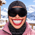 Couvre-Visage Personnalisé Et Amusant – Cadeau Pour Les Amateurs De Randonnée, De Trekking Et De Ski – La Poudre Au Peuple
