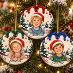 Ornement En Céramique Personnalisé Avec Photo – Cadeau De Noël Pour Enfant - Conçu pour profiter de la vie
