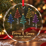 Ornement En Verre Personnalisé – Cadeau de Noël Pour Sœur, Frère Ou Fratrie - Un Lien Pour Toujours