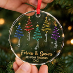 Ornement En Verre Personnalisé – Cadeau de Noël Pour Sœur, Frère Ou Fratrie - Un Lien Pour Toujours