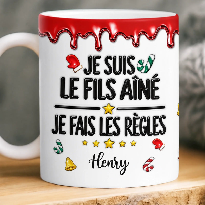 Mug Personnalisé à Effet 3D Gonflé – Cadeau Pour La Famille, Les Frères Et Sœurs – Toujours Mieux Ensemble