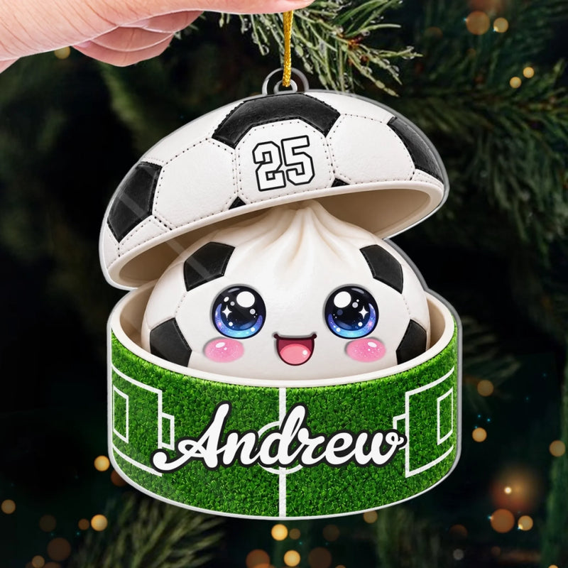 Ornement En Acrylique Personnalisé – Cadeau De Noël Pour Enfants – Petit Dumpling, Grand Jeu