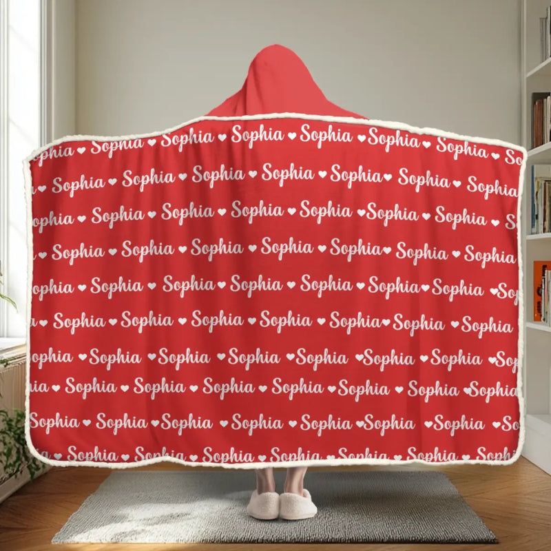 Couverture Cocooning, Hoodie Plaid Personnalisé – Cadeau D’Anniversaire Pour Enfants Et Toute La Famille – Douceur Personnalisée À Votre Nom