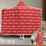 Couverture Cocooning, Hoodie Plaid Personnalisé – Cadeau D’Anniversaire Pour Enfants Et Toute La Famille – Douceur Personnalisée À Votre Nom