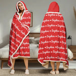 Couverture Cocooning, Hoodie Plaid Personnalisé – Cadeau D’Anniversaire Pour Enfants Et Toute La Famille – Douceur Personnalisée À Votre Nom