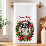 Torchon de Cuisine Personnalisé - Cadeau de Noël pour les Amoureux des Animaux - Un Noël Plein De Tendresse