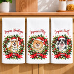 Torchon de Cuisine Personnalisé - Cadeau de Noël pour les Amoureux des Animaux - Un Noël Plein De Tendresse