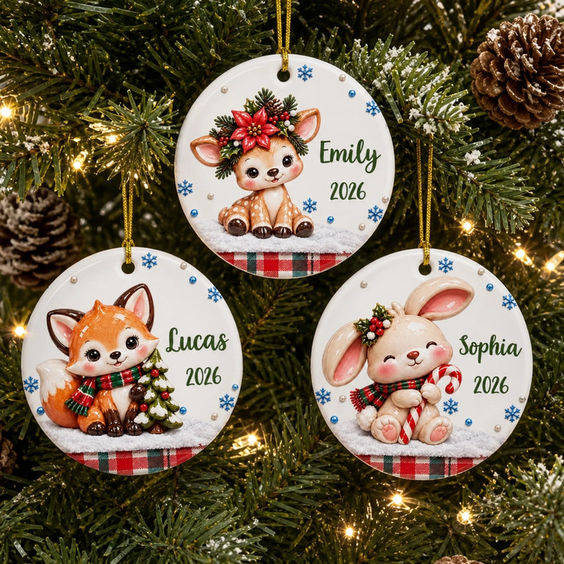 Ornement En Céramique Personnalisé – Cadeau De Noël Pour Enfant - Petits Trésors de Noël