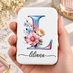 Miroir de Poche LED Personnalisé - Cadeau Pour Sœur, Meilleure Amie - Lettre initiale