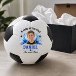 Ballon de Football Personnalisé avec Photo – Cadeau pour Fils, Petit-Fils et Passionnés de Football – Animé par la passion