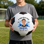 Ballon de Football Personnalisé avec Photo – Cadeau pour Fils, Petit-Fils et Passionnés de Football – Animé par la passion