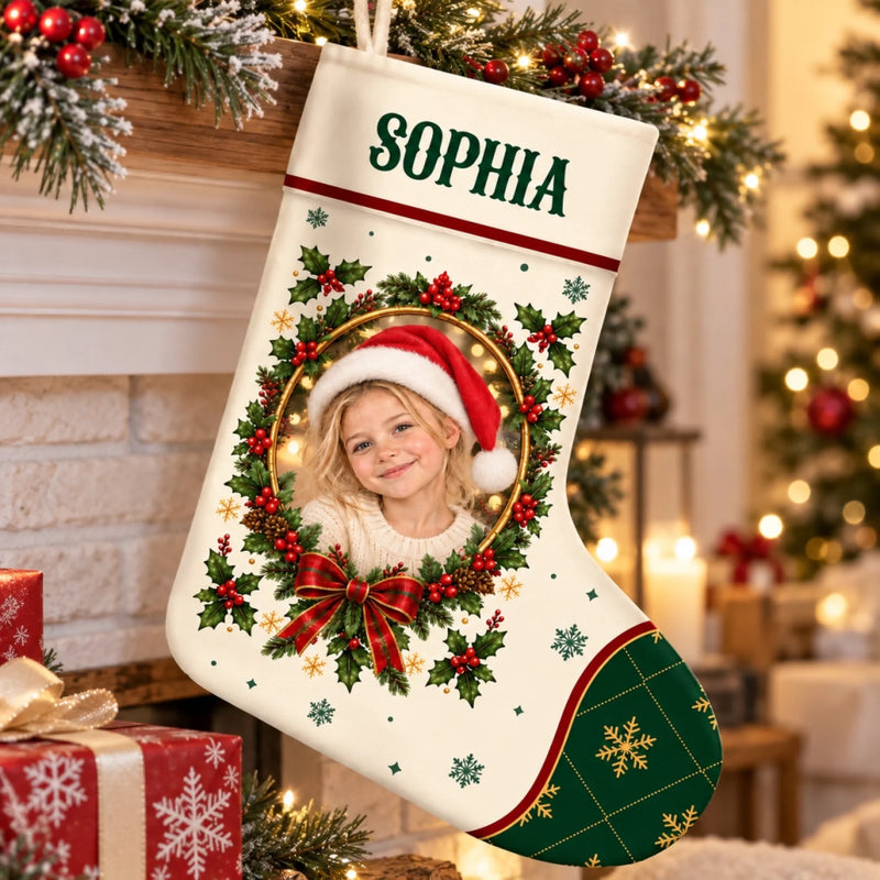 Cadeaux De Noël Avec Photo – Chaussette De Noël Personnalisée – Le Père Noël M’adore