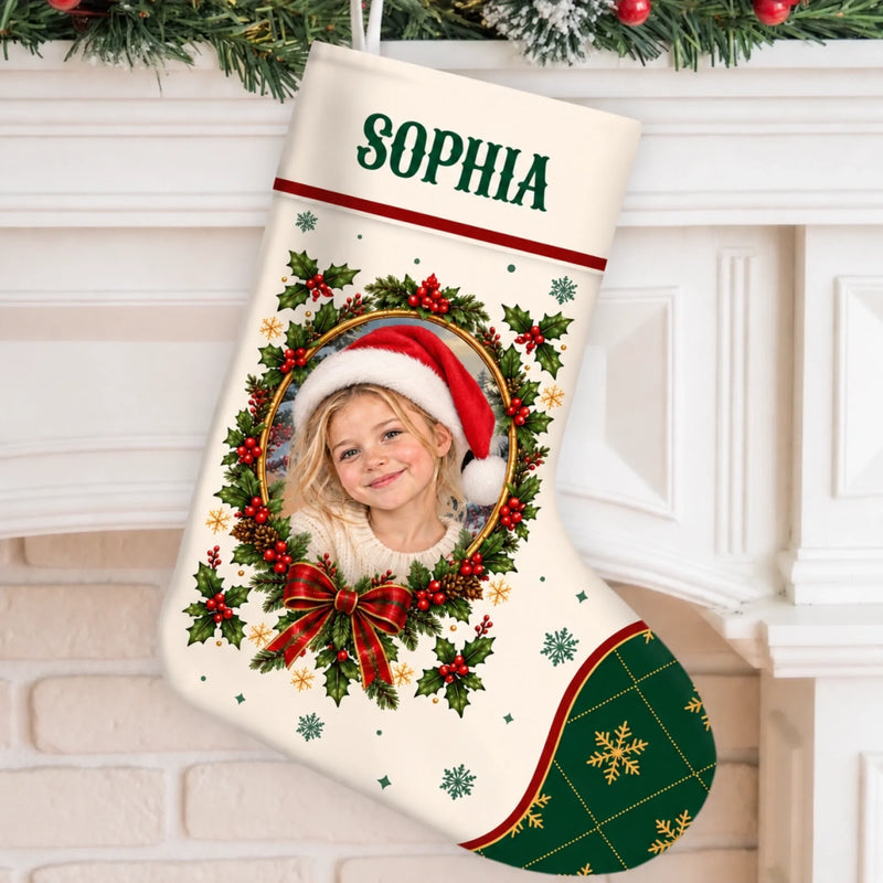Cadeaux De Noël Avec Photo – Chaussette De Noël Personnalisée – Le Père Noël M’adore