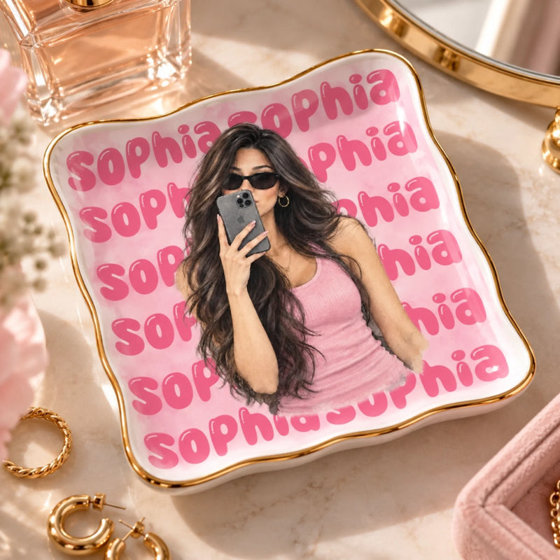Vide-Poche À Bijoux Personnalisé avec Photo – Cadeau Pour Femme – Unique, rien que pour vous