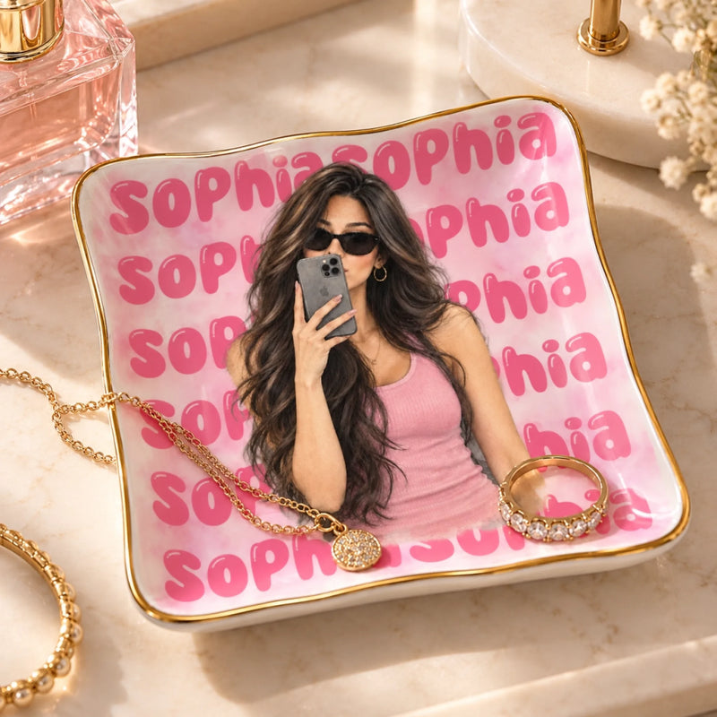 Vide-Poche À Bijoux Personnalisé avec Photo – Cadeau Pour Femme – Unique, rien que pour vous