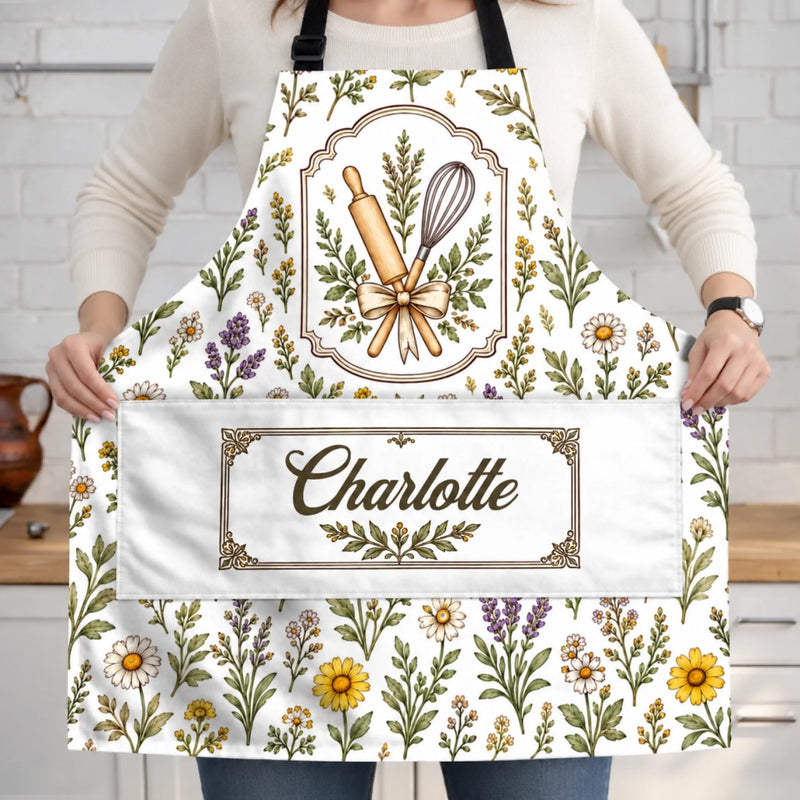 Tablier Personnalisé Avec Poche – Cadeau Pour Femme – De bonnes choses sont en train de cuire