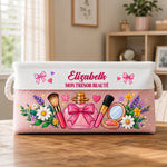 Panier de Rangement Personnalisé – Cadeau Pour Soi-Même, Femme – Mon Trésor Beauté