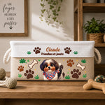 Panier de Rangement Personnalisé avec Photo – Cadeau Pour Les Amoureux Des Animaux – Friandises et jouets