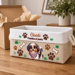 Panier de Rangement Personnalisé avec Photo – Cadeau Pour Les Amoureux Des Animaux – Friandises et jouets