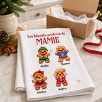 Torchon de Cuisine Personnalisé - Cadeau de Noël pour Maman et Mamie - Mon biscuits préférés