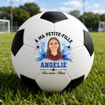 Ballon de Football Personnalisé avec Photo – Cadeau pour Fille, Petit-Fille et Passionnés de Football – Poursuivre ses rêves