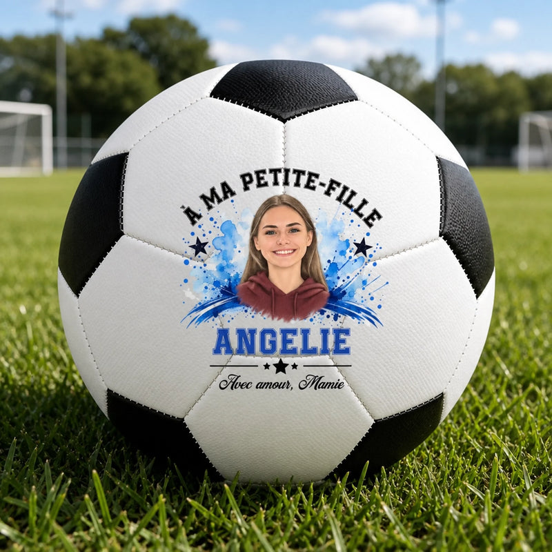 Ballon de Football Personnalisé avec Photo – Cadeau pour Fille, Petit-Fille et Passionnés de Football – Poursuivre ses rêves