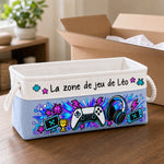 Panier de Rangement Personnalisé – Cadeau Pour Soi-Même, Enfant – Mon Coin Gaming
