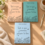 Journal Relié Personnalisé – Cadeau de Condoléances pour Maman, Papa et la Famille – L’Amour A Écrit Cette Lettre
