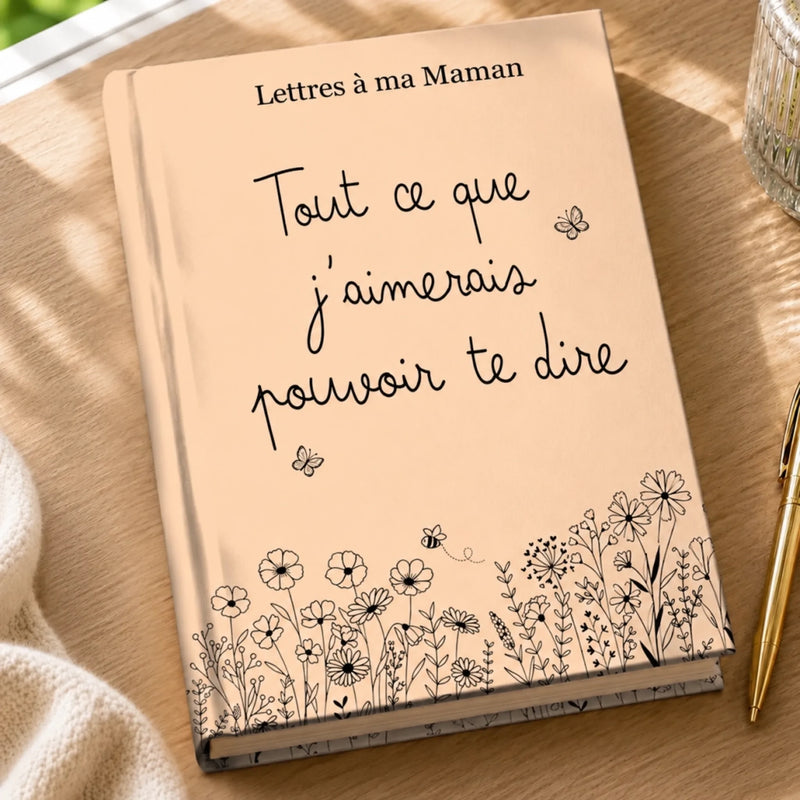 Journal Relié Personnalisé – Cadeau de Condoléances pour Maman, Papa et la Famille – L’Amour A Écrit Cette Lettre