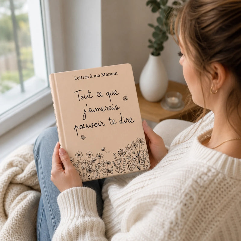 Journal Relié Personnalisé – Cadeau de Condoléances pour Maman, Papa et la Famille – L’Amour A Écrit Cette Lettre
