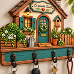 Porte-clés mural en bois personnalisé – Cadeau pour Couple, Famille – Doux foyer