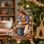 Ornement En Acrylique Personnalisé – Cadeau De Noël pour passionnée de poterie – Passionnée de céramique