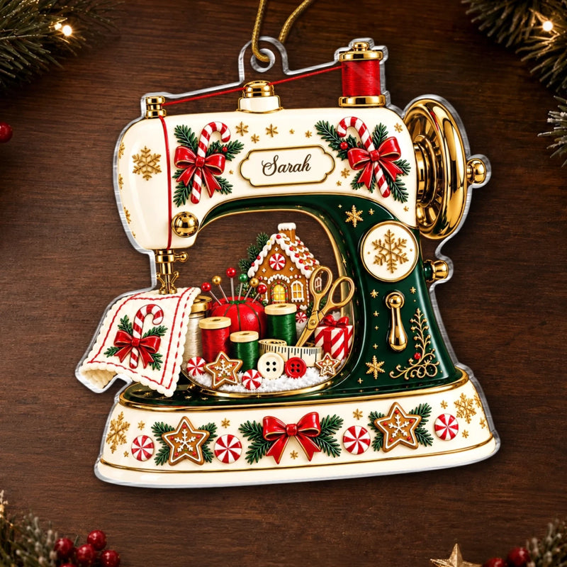 Ornement En Acrylique Personnalisé – Cadeau de Noël pour Passionnées de broderie – Inspirations Créatives
