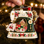 Ornement En Acrylique Personnalisé – Cadeau de Noël pour Passionnées de broderie – Inspirations Créatives