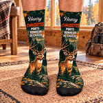 Chaussettes Personnalisées Avec Prénom – Cadeaux Pour Chasseurs Et Proches - Les Jours Sauvages Me Rappellent