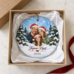Ornement En Céramique Personnalisé Avec Photo – Cadeau De Noël Pour Famille - Joyeux Noël
