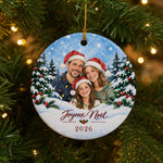 Ornement En Céramique Personnalisé Avec Photo – Cadeau De Noël Pour Famille - Joyeux Noël